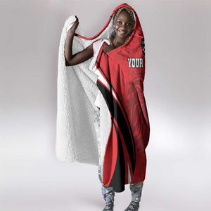 Afro Libya Football Custom Hooded Blanket Barbary Lion - Sporty Style