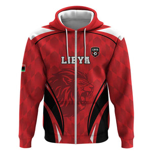 Afro Libya Football Custom Hoodie Barbary Lion - Sporty Style