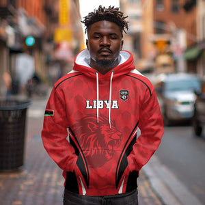 Afro Libya Football Custom Hoodie Barbary Lion - Sporty Style