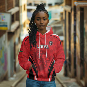 Afro Libya Football Custom Hoodie Barbary Lion - Sporty Style