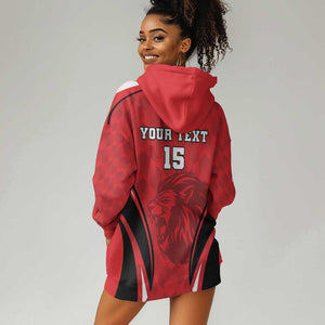 Afro Libya Football Custom Hoodie Dress Barbary Lion - Sporty Style