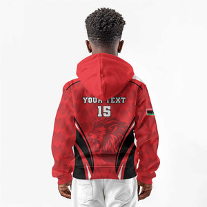 Afro Libya Football Custom Kid Hoodie Barbary Lion - Sporty Style