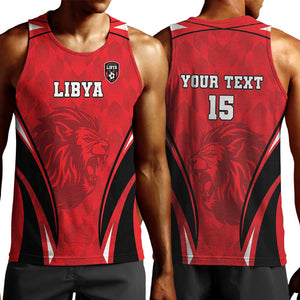 Afro Libya Football Custom Men Tank Top Barbary Lion - Sporty Style