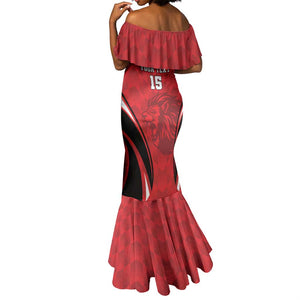 Afro Libya Football Custom Mermaid Dress Barbary Lion - Sporty Style