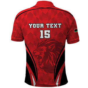 Afro Libya Football Custom Polo Shirt Barbary Lion - Sporty Style