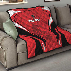 Afro Libya Football Custom Quilt Barbary Lion - Sporty Style