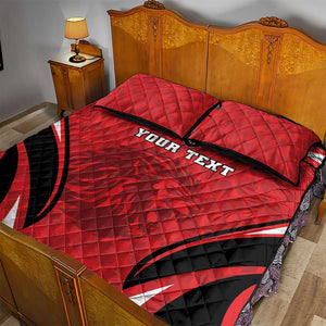 Afro Libya Football Custom Quilt Bed Set Barbary Lion - Sporty Style