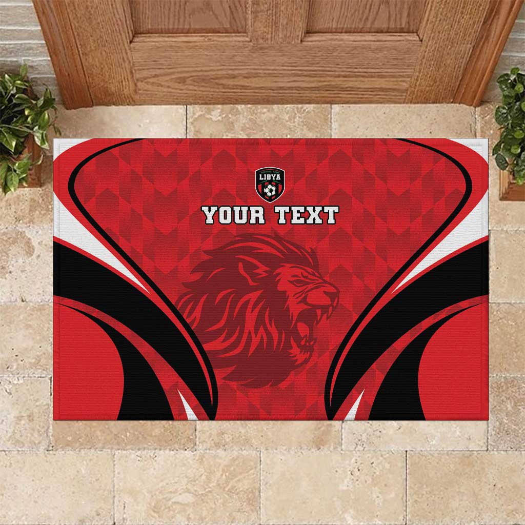 Afro Libya Football Custom Rubber Doormat Barbary Lion - Sporty Style