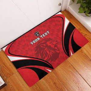 Afro Libya Football Custom Rubber Doormat Barbary Lion - Sporty Style