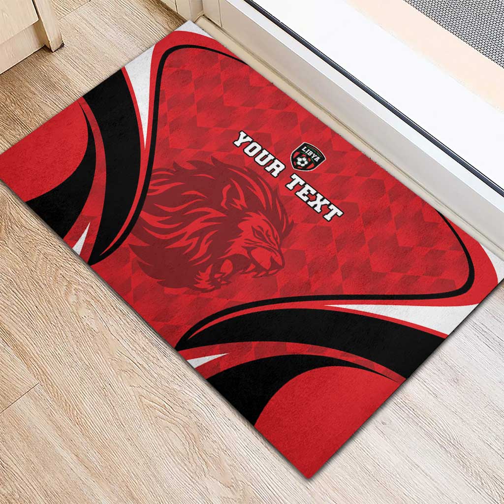 Afro Libya Football Custom Rubber Doormat Barbary Lion - Sporty Style