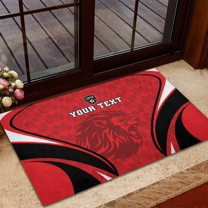 Afro Libya Football Custom Rubber Doormat Barbary Lion - Sporty Style