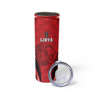 Afro Libya Football Custom Skinny Tumbler Barbary Lion - Sporty Style