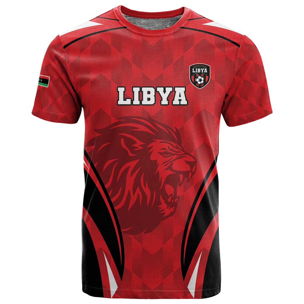 Afro Libya Football Custom T shirt Barbary Lion - Sporty Style