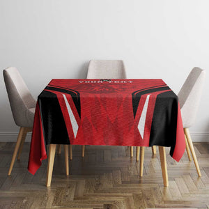 Afro Libya Football Custom Tablecloth Barbary Lion - Sporty Style