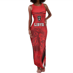 Afro Libya Football Custom Tank Maxi Dress Barbary Lion - Sporty Style