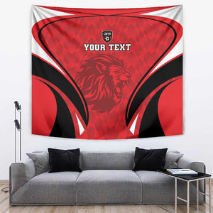 Afro Libya Football Custom Tapestry Barbary Lion - Sporty Style