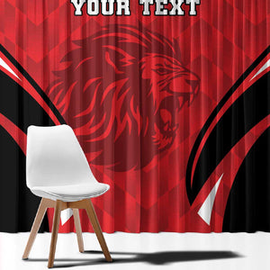 Afro Libya Football Custom Window Curtain Barbary Lion - Sporty Style