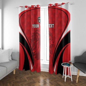 Afro Libya Football Custom Window Curtain Barbary Lion - Sporty Style