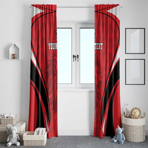 Afro Libya Football Custom Window Curtain Barbary Lion - Sporty Style