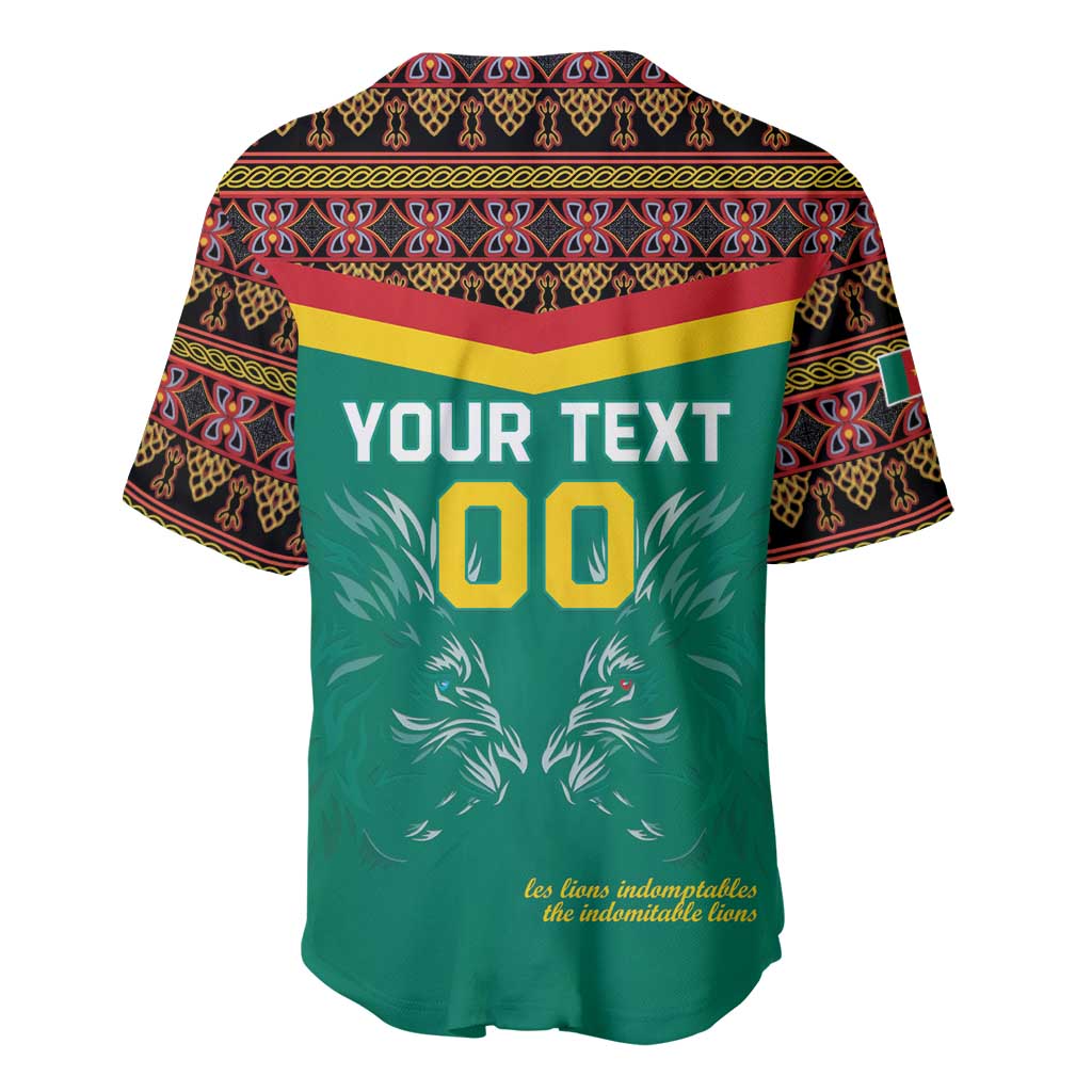 Custom Cameroun Football Baseball Jersey Allez Les Lions Indomptables