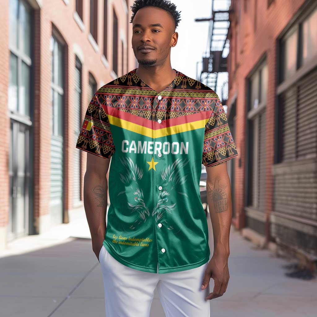 Custom Cameroun Football Baseball Jersey Allez Les Lions Indomptables
