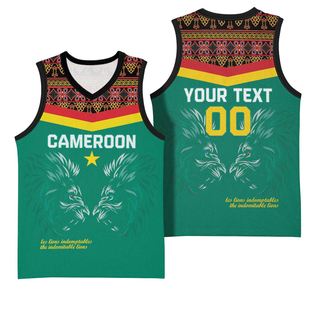 Custom Cameroun Football Basketball Jersey Allez Les Lions Indomptables LT15