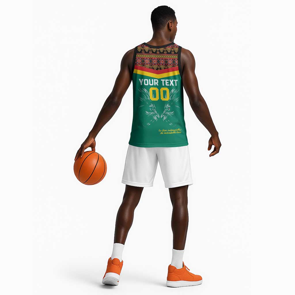 Custom Cameroun Football Basketball Jersey Allez Les Lions Indomptables LT15