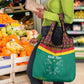 Custom Cameroun Football Grocery Bag Allez Les Lions Indomptables