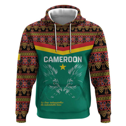 Custom Cameroun Football Hoodie Allez Les Lions Indomptables