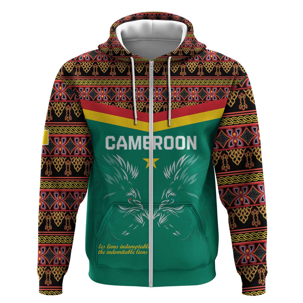 Custom Cameroun Football Hoodie Allez Les Lions Indomptables