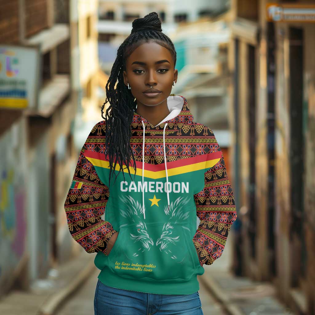 Custom Cameroun Football Hoodie Allez Les Lions Indomptables