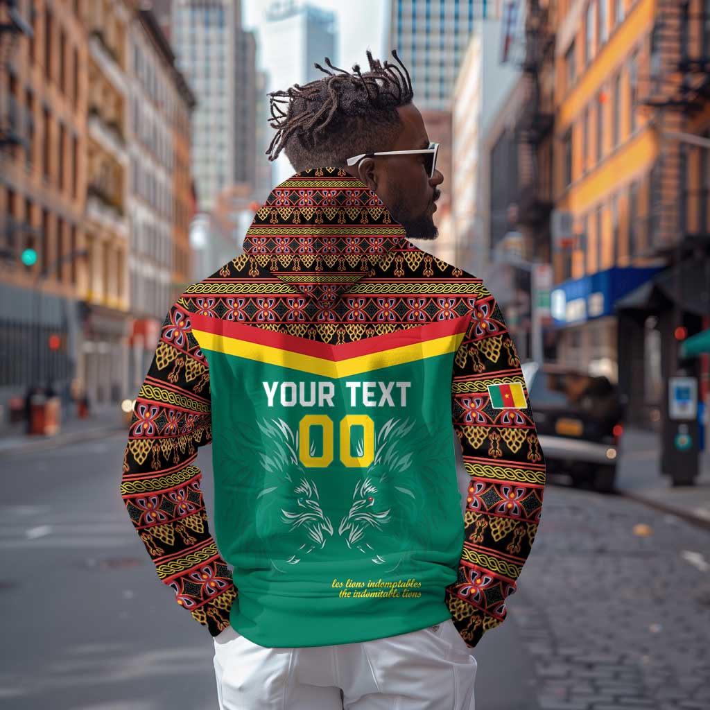 Custom Cameroun Football Hoodie Allez Les Lions Indomptables