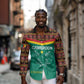 Custom Cameroun Football Long Sleeve Button Shirt Allez Les Lions Indomptables