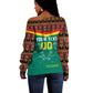 Custom Cameroun Football Off Shoulder Sweater Allez Les Lions Indomptables