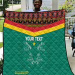 Custom Cameroun Football Quilt Allez Les Lions Indomptables