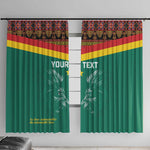 Custom Cameroun Football Window Curtain Allez Les Lions Indomptables