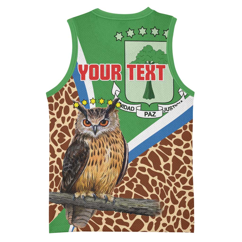 Personalised Equatorial Guinea Basketball Jersey Bubo Poensis With Coat Of Arms LT15