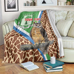 Personalised Equatorial Guinea Blanket Bubo Poensis With Coat Of Arms