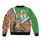 Personalised Equatorial Guinea Bomber Jacket Bubo Poensis With Coat Of Arms