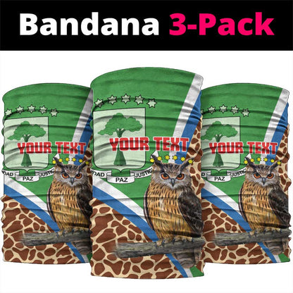 Personalised Equatorial Guinea Neck Gaiter Bubo Poensis Coat Of Arms LT15