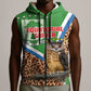 Personalised Equatorial Guinea Sleeveless Zip Hoodie Bubo Poensis With Coat Of Arms - African Pride