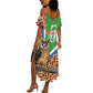 Personalised Equatorial Guinea Summer Maxi Dress Bubo Poensis With Coat Of Arms