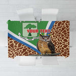 Personalised Equatorial Guinea Tablecloth Bubo Poensis With Coat Of Arms