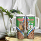 Personalised Equatorial Guinea Tumbler With Handle Bubo Poensis With Coat Of Arms