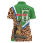 Personalised Equatorial Guinea Women Polo Shirt Bubo Poensis With Coat Of Arms
