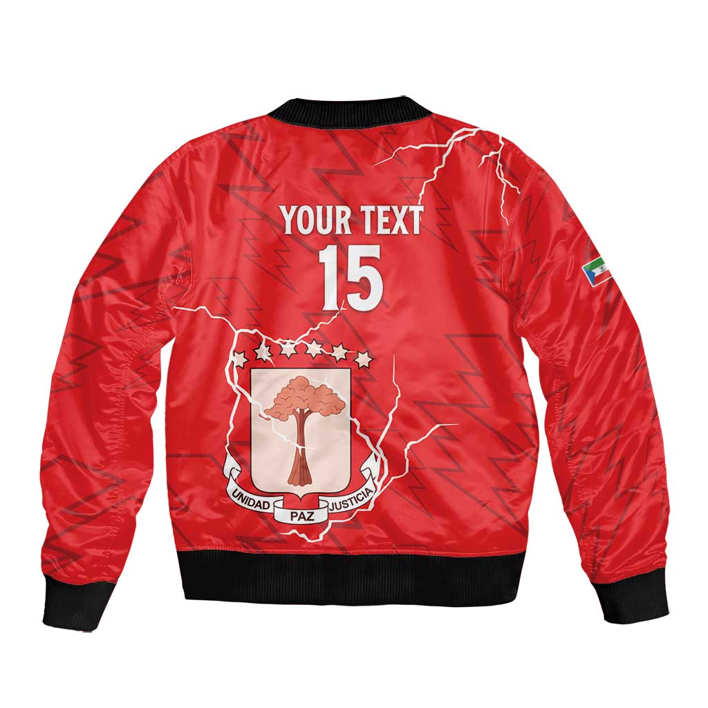 Custom Equatorial Guinea Football Bomber Jacket Go Champions - Red Version