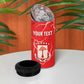 Custom Equatorial Guinea Football 4 in 1 Can Cooler Tumbler Go Champions - Red Version