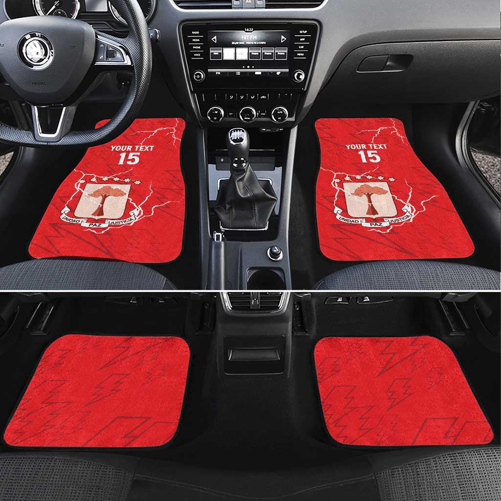 Custom Equatorial Guinea Football Car Mats Go Champions - Red Version