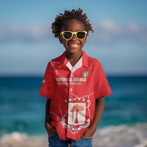 Custom Equatorial Guinea Football Kid Hawaiian Shirt Go Champions - Red Version