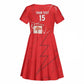 Custom Equatorial Guinea Football Kid Short Sleeve Dress Go Champions - Red Version